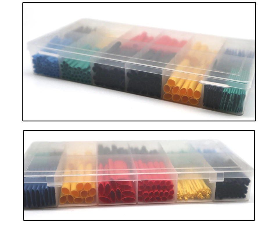 280PCS/127PCS/560PCS/530PCS Heat Shrink Tube Polyolefin Electrical Wrap Wire Cable Sleeves Tape Tubo Retail Data Wire Protect