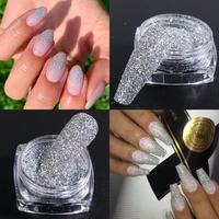 2021holographic nail glitter laser sparkle dipping powder diamond glod sugar powder sand for nails design sequins manicure