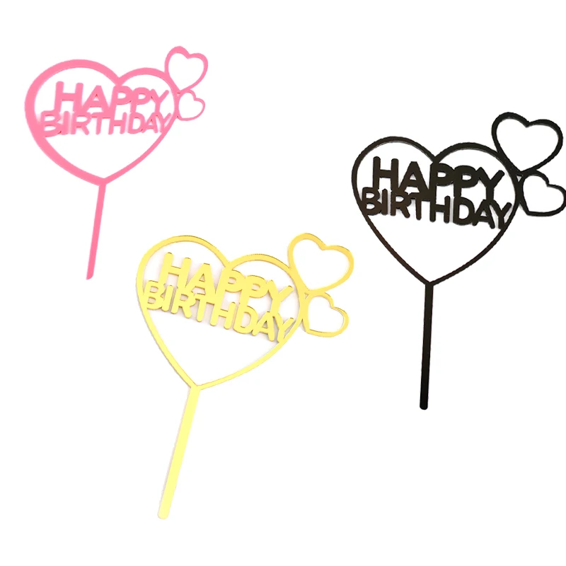 1 шт. Новый Топпер для торта звезды милое сердце любовь акриловый торт на день