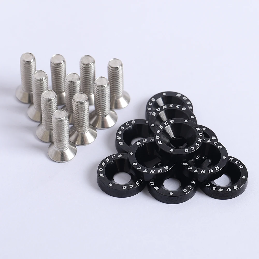 Aluminum M6 Fender Washers and Bolt License Plate Frame Washer Bolts For Honda Nissan Bmw 10Pcs/Pack | Автомобили и мотоциклы