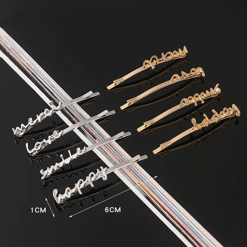 1 шт. заколка для волос с 4 надписями|Шпильки и заколки волос| |