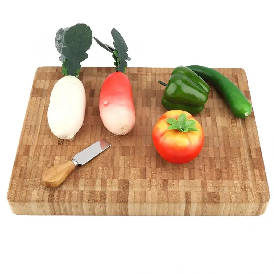 Прямоугольная большая Концевая зерно бамбуковая разделочная доска блок