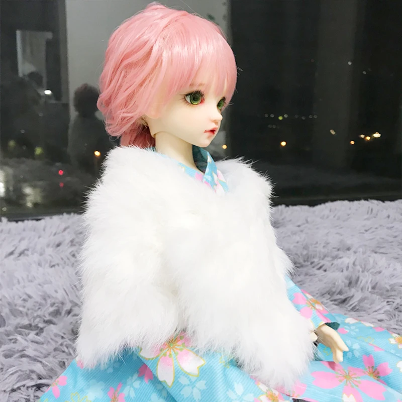 BJD Одежда bjd кукла шаль пушистый белый цвет для 1/6 1/4 1/3 bjd кукла аксессуары для кукольной одежды неправильной формы