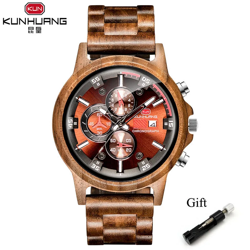 Деревянные часы ручной работы повседневные спортивные для мужчин лучший бренд