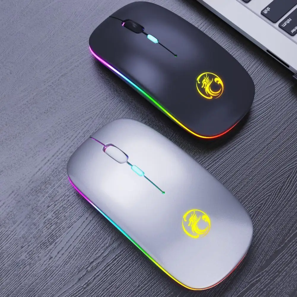 Беспроводная перезаряжаемая Bluetooth мышь IMICE E 1300 двойной режим бесшумная
