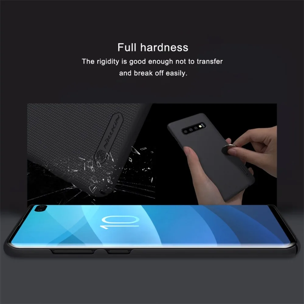 For Samsung Galaxy S10 S10e S10 Plus Case Nillkin Case Super Frosted Shield Hard PC Cover For Samsung S10 Plus Gift Phone Holder