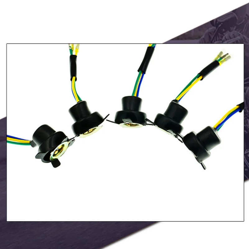 

1Pc Automotive Motorcycle Universal CG125 Light Lamp Bulb Socket Holder Double Contact Mounting Base