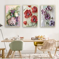 art scandinavian flower poster home decor canvas painting wall art posters and prints wall pictures for living room decoration