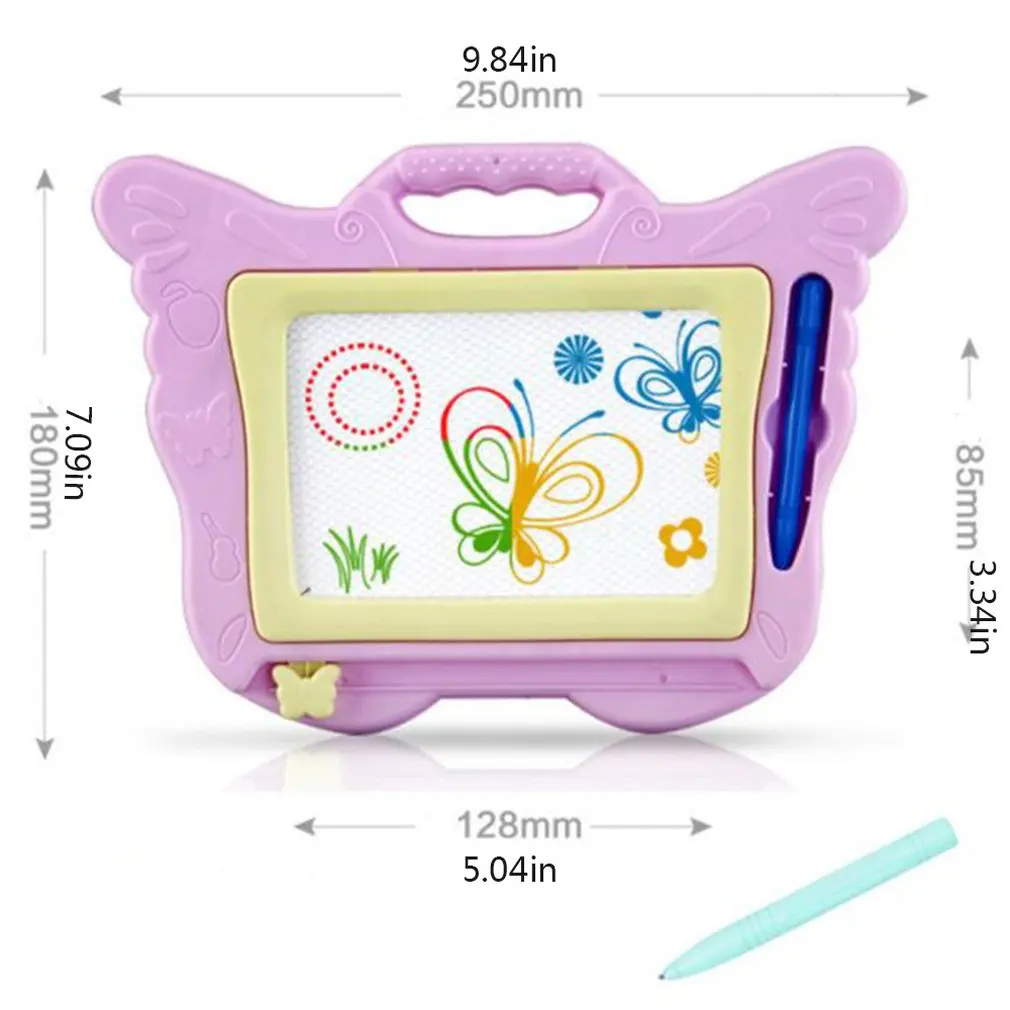 Магнитная доска для рисования цветная с 3 штампами и ручкой маленьких мальчиков