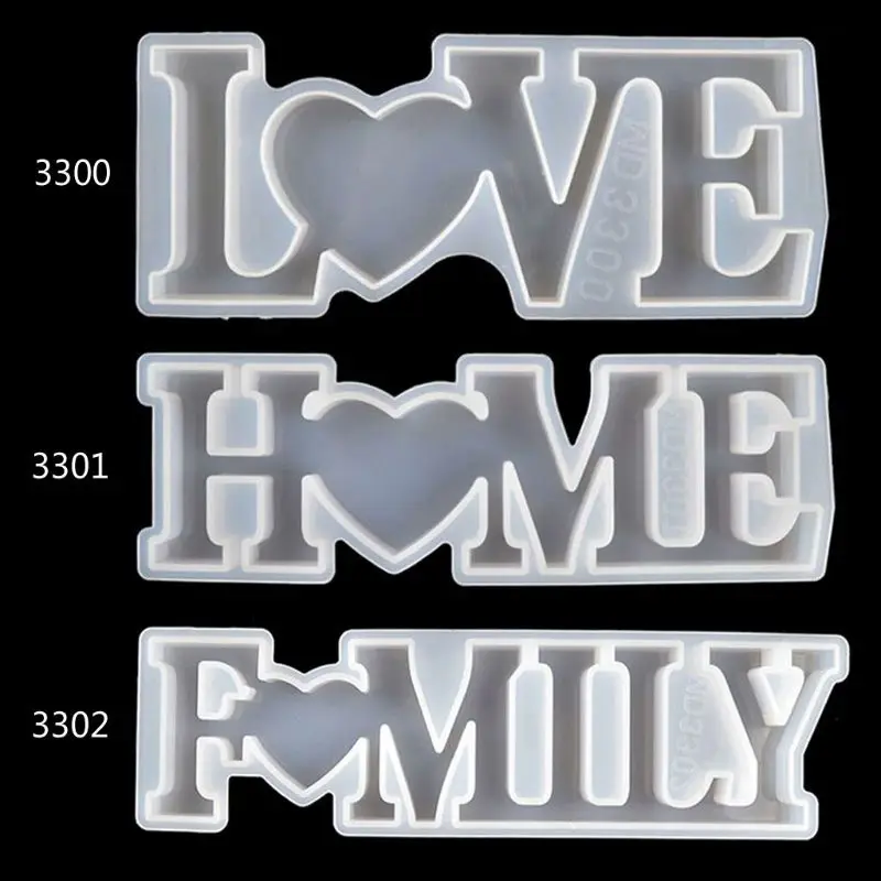 Силиконовая форма Love Home для семьи любви из смолы знаки надписи сделай сам