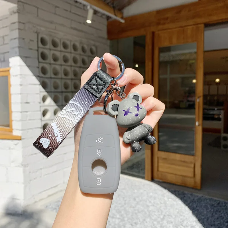 

Модный мультяшный чехол для ключей для Mercedes-Benz E-Class E200L C-Class C260L gla glb glc чехол для ключей аксессуары для ключей