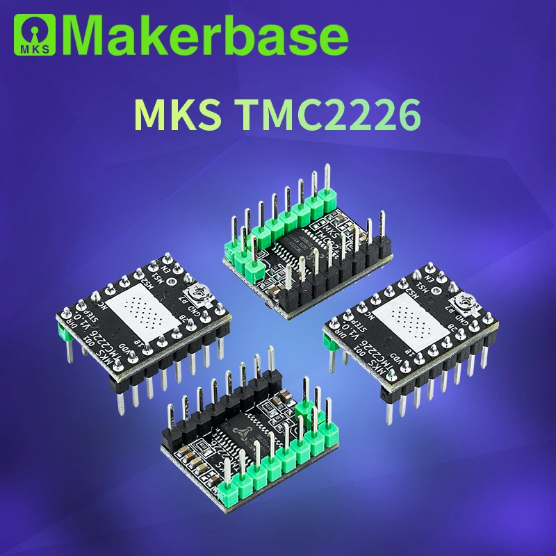 Драйвер шагового двигателя Makerbase MKS TMC2226 2226 StepStick детали для 3D-принтера 2 5 А UART