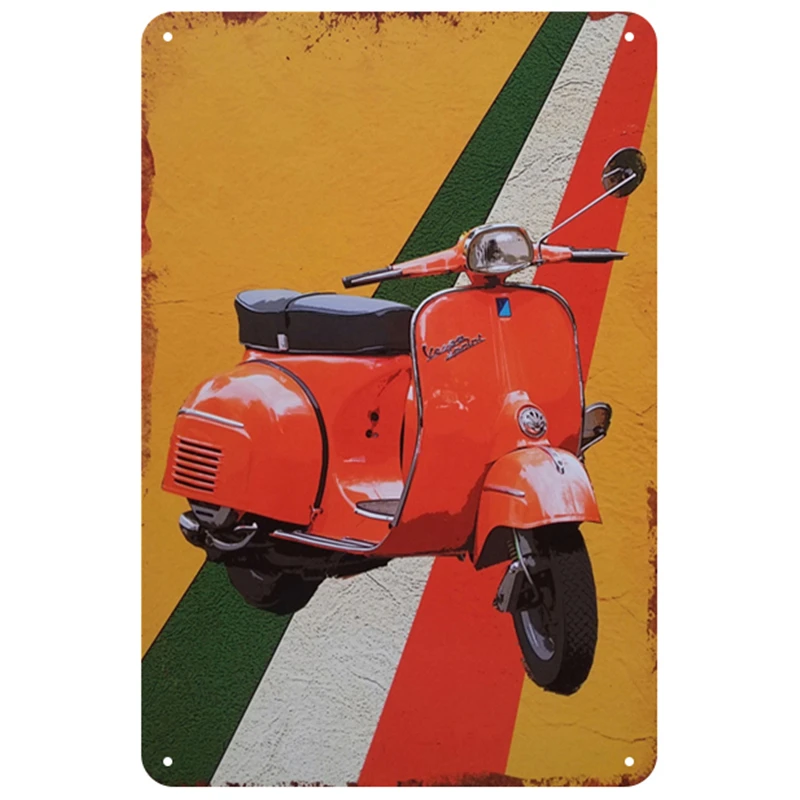 VESPA LEN'1 DES VENTES винтажные металлические оловянные знаки Ретро Оловянная пластина знак украшение стены для бара Размер: 20*30 см - Цвет: Фиолетовый