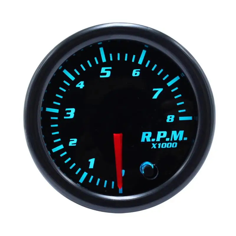 Tachometer " 52 мм Автомобильный Тахометр 0~ 8000 об/мин метр Универсальный 7 цветов светодиодный лодочный такометр moto tach цифровой измеритель скорости - Цвет: Tachometer