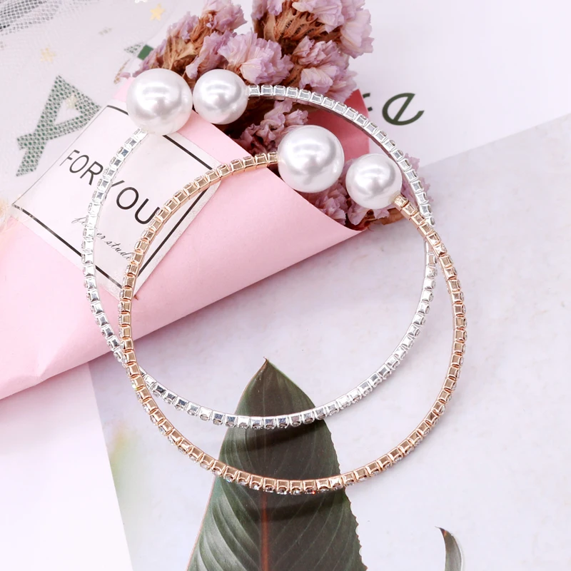 1 шт. 18 см Новая женская мода винтажный жемчужный браслет Серебристые аксессуары