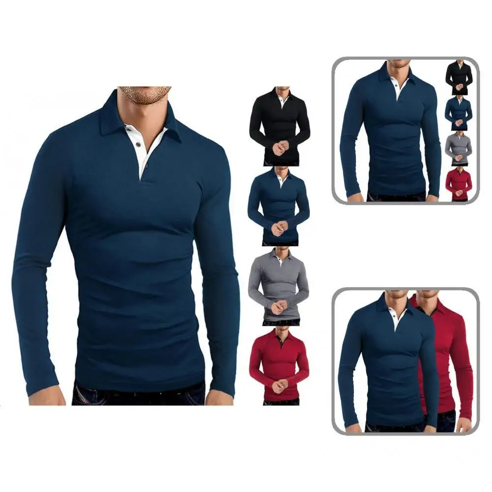 

Pullover Stylish Leisure Autumn Shirt Great Stitching Autumn Shirt Slim for Home