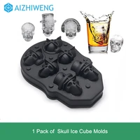 1 pack of skull ice cube molds