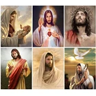 5D Diy алмазная живопись, религиозная Вышивка крестиком, полная вышивка, квадратная вышивка, Алмазная мозаика с иконами ииисуса Христа, стразы, Декор