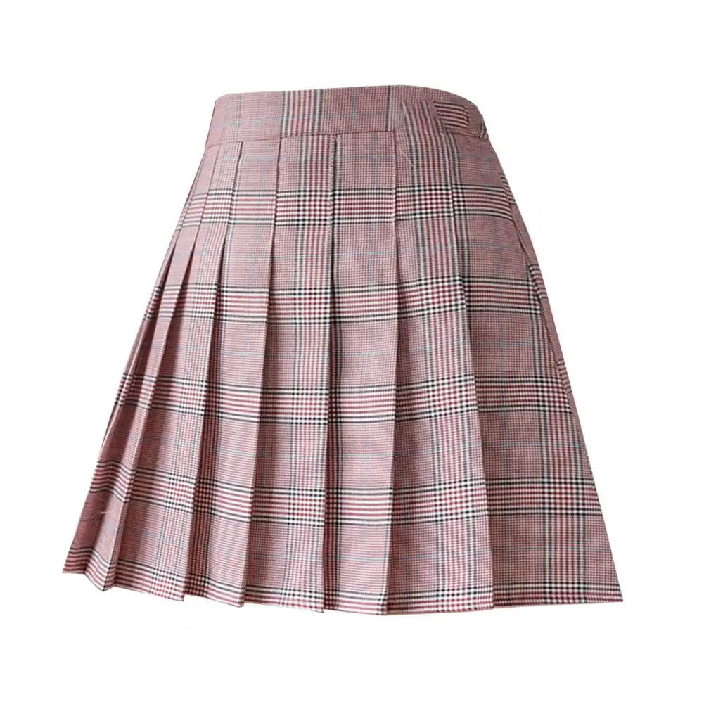 

Girl Plaid Summer Women Skirt 2021 High Waist Stitching Student Pleated Skirts Women Cute Sweet Girls Dance Mini Skirt
