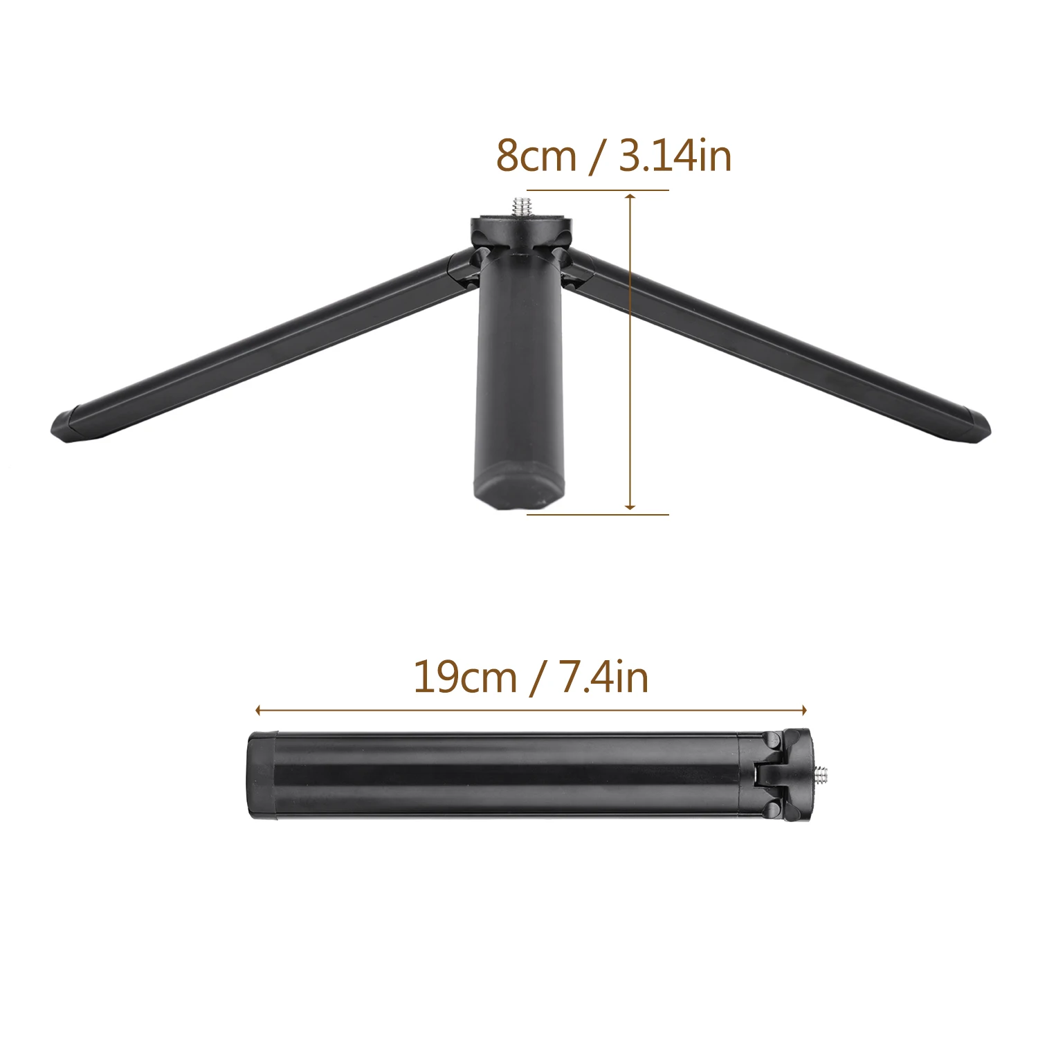 Настольный складной штатив из алюминиевого сплава с 1/4 дюймовым винтовым