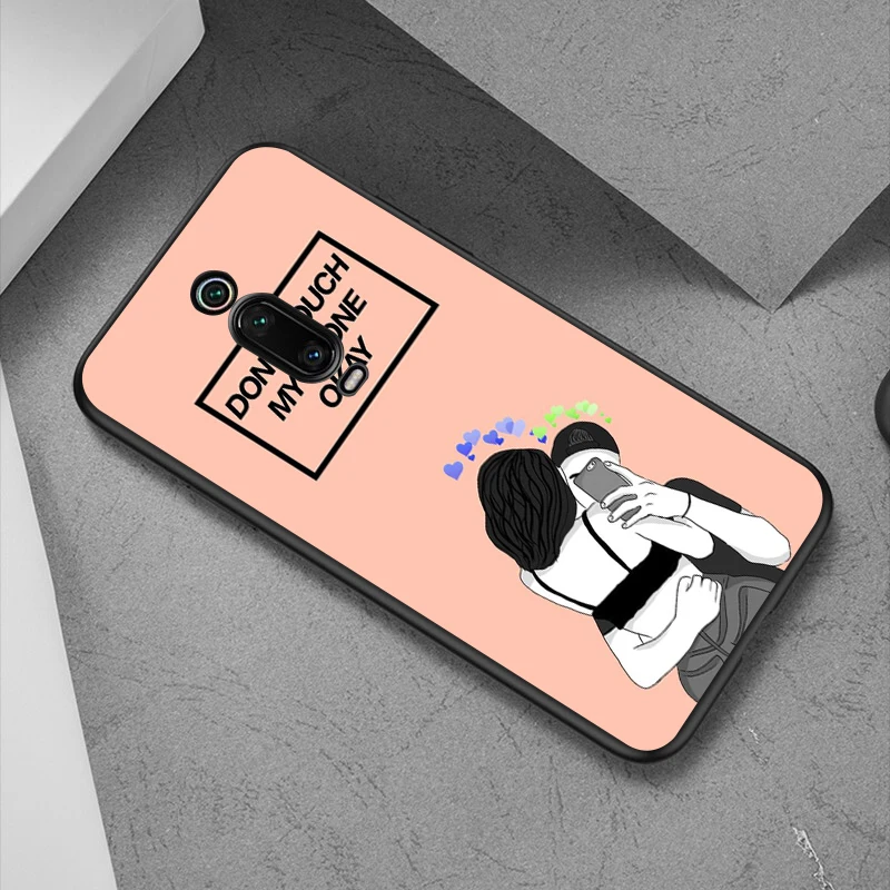 Мягкий чехол Don't Touch My Phone для Xiaomi A3 9T Pro CC9E Mix 2S MAX3 Redmi 7A K20 Note8 |