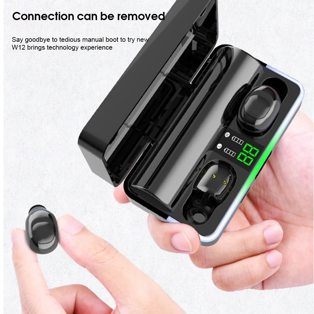 W12 TWS Wireless Earbuds Mini Bluetooth 5.0 Stereo Sport Earphones Headset 200 Hours Standby Time | Электроника