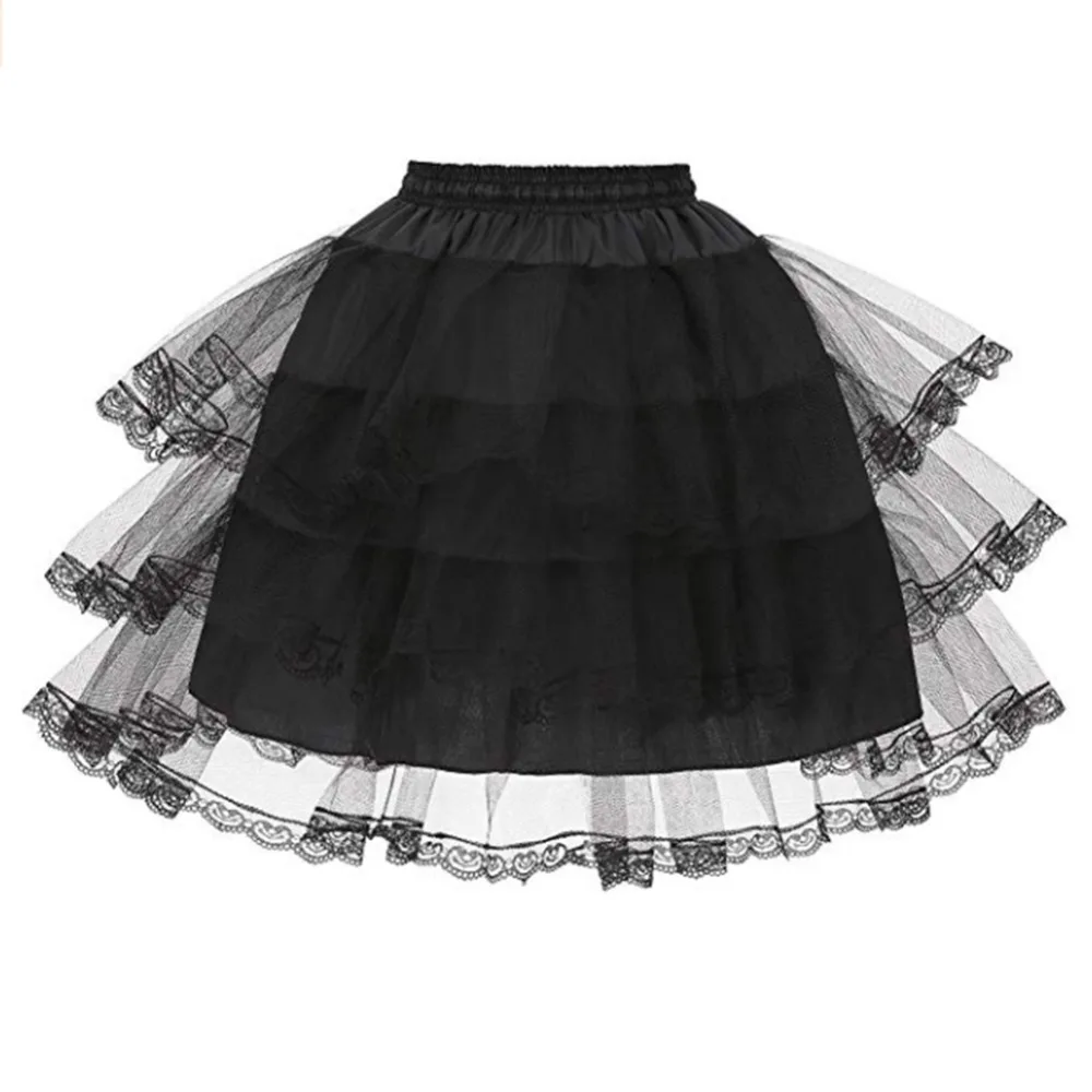 Оптовая продажа Высококачественная Белая черная пышная трехслойная подъюбник