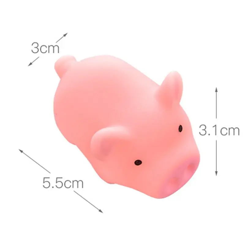 

Kawaii Pink Pig Animal Squeeze Toy Baby Bath Toy Bedroom Doorbell Practical Jokes Kids Gift
