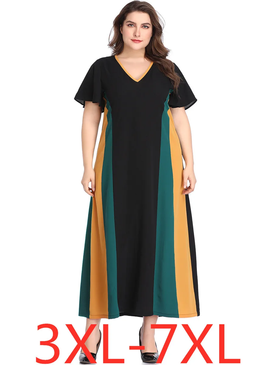 Женское Модное Длинное Летнее платье элегантное свободное Повседневное с