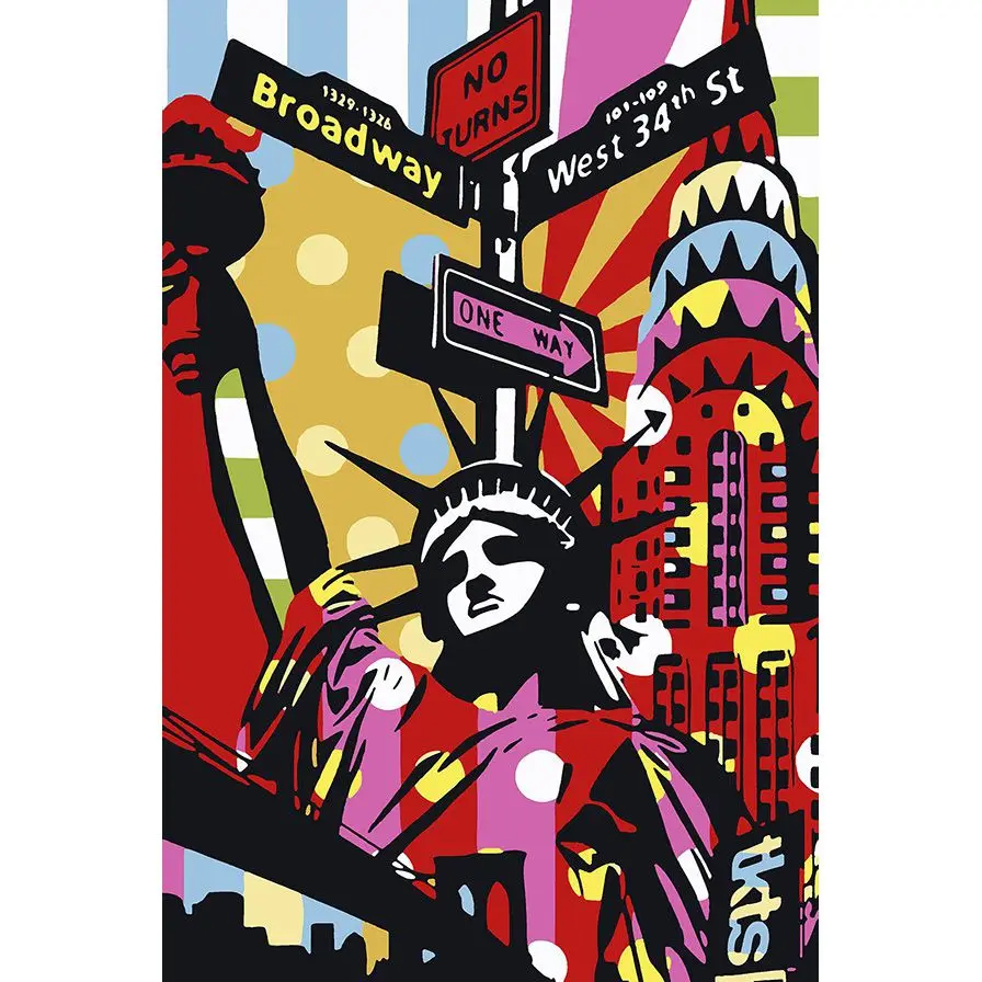 Картина по номерам Яркий Нью-Йорк 30 х 40 см