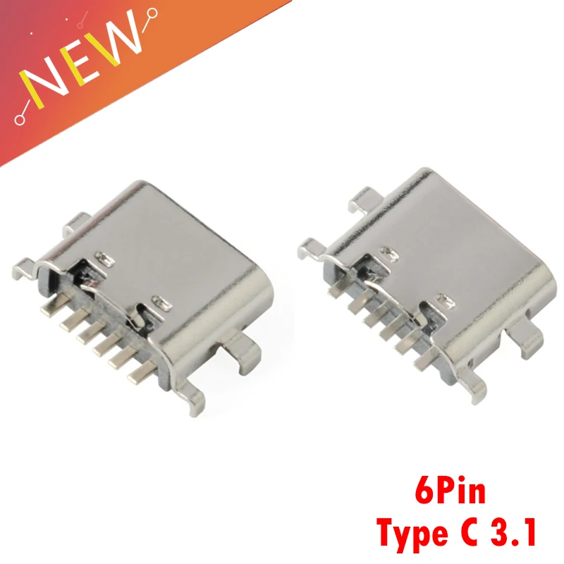10 шт. разъем Micro USB Type C 3 1 6 штырьков|Соединители| |