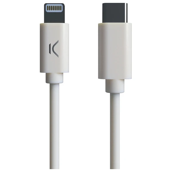 USB C кабель Lightning KSIX MFI (1 м) белый|Зарядки для планшетов| |