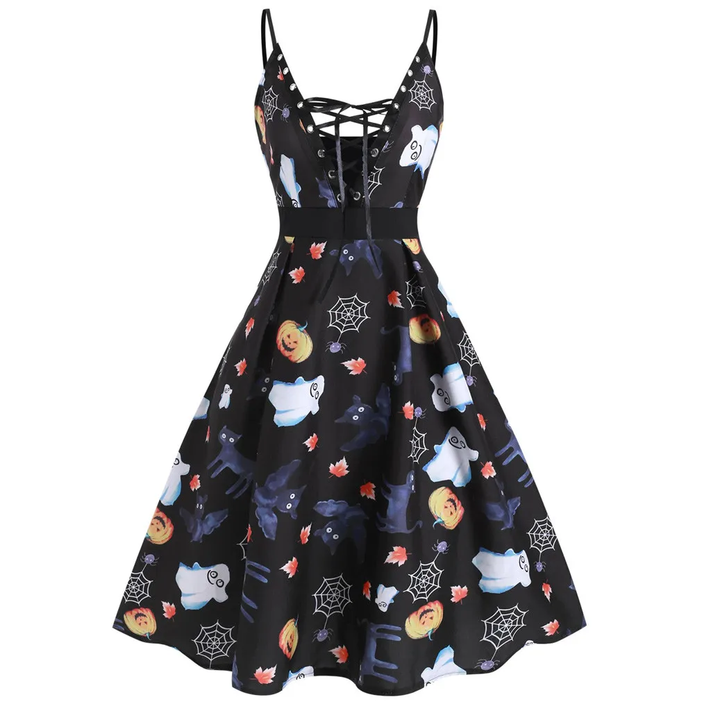 Женское платье на Хэллоуин однотонное облегающее без рукавов с асимметричным