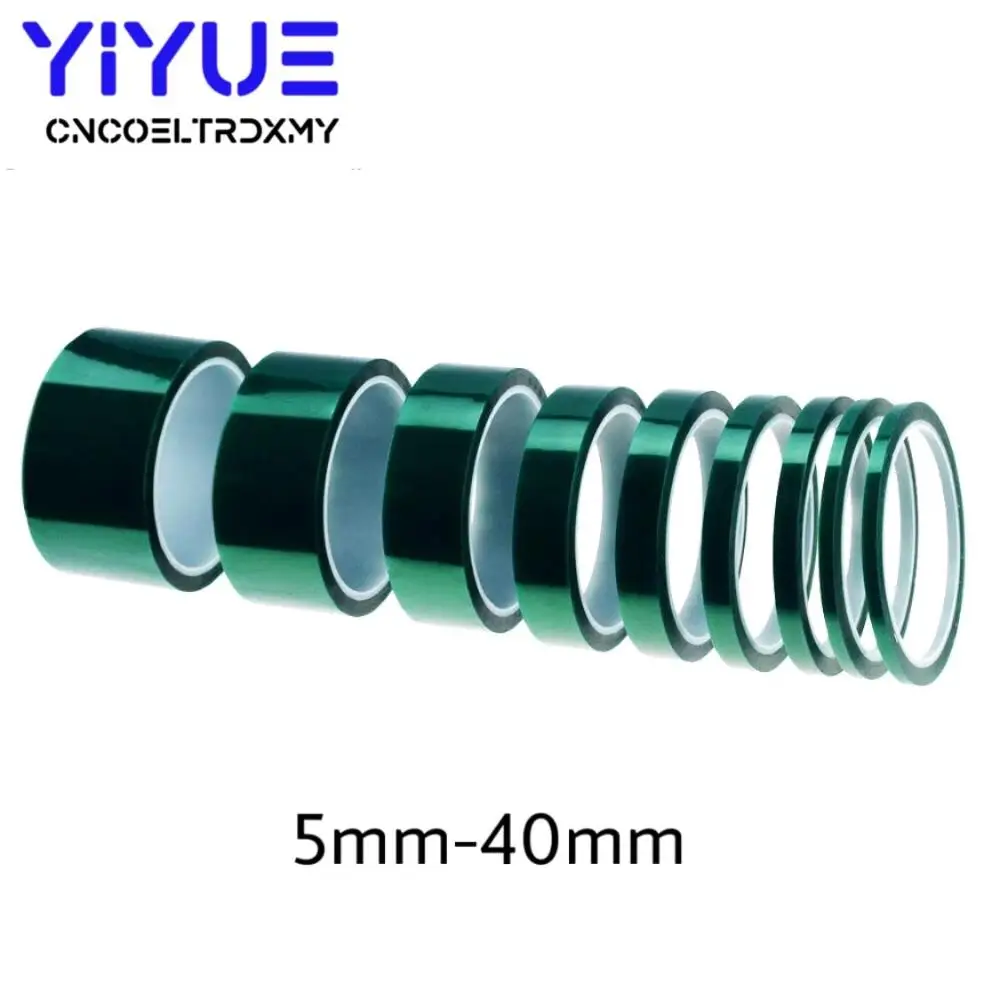 33m x 581012152025mm green high temperature resistant tape polyimide pet tape for electric taskgrillspowder coating free global shipping