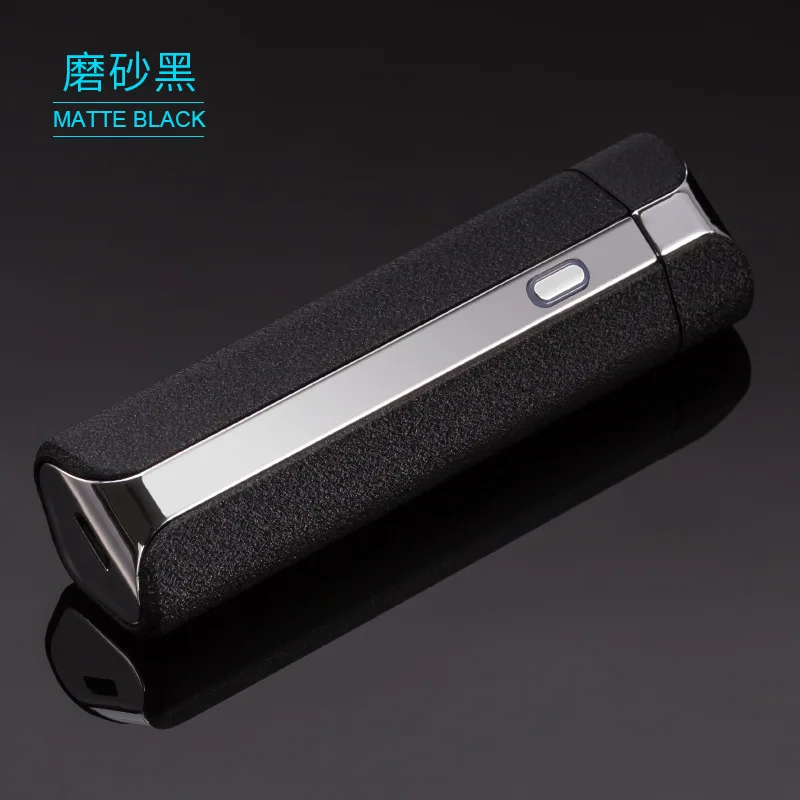 USB электрическая двухдуговая металлическая беспламенная зажигалка