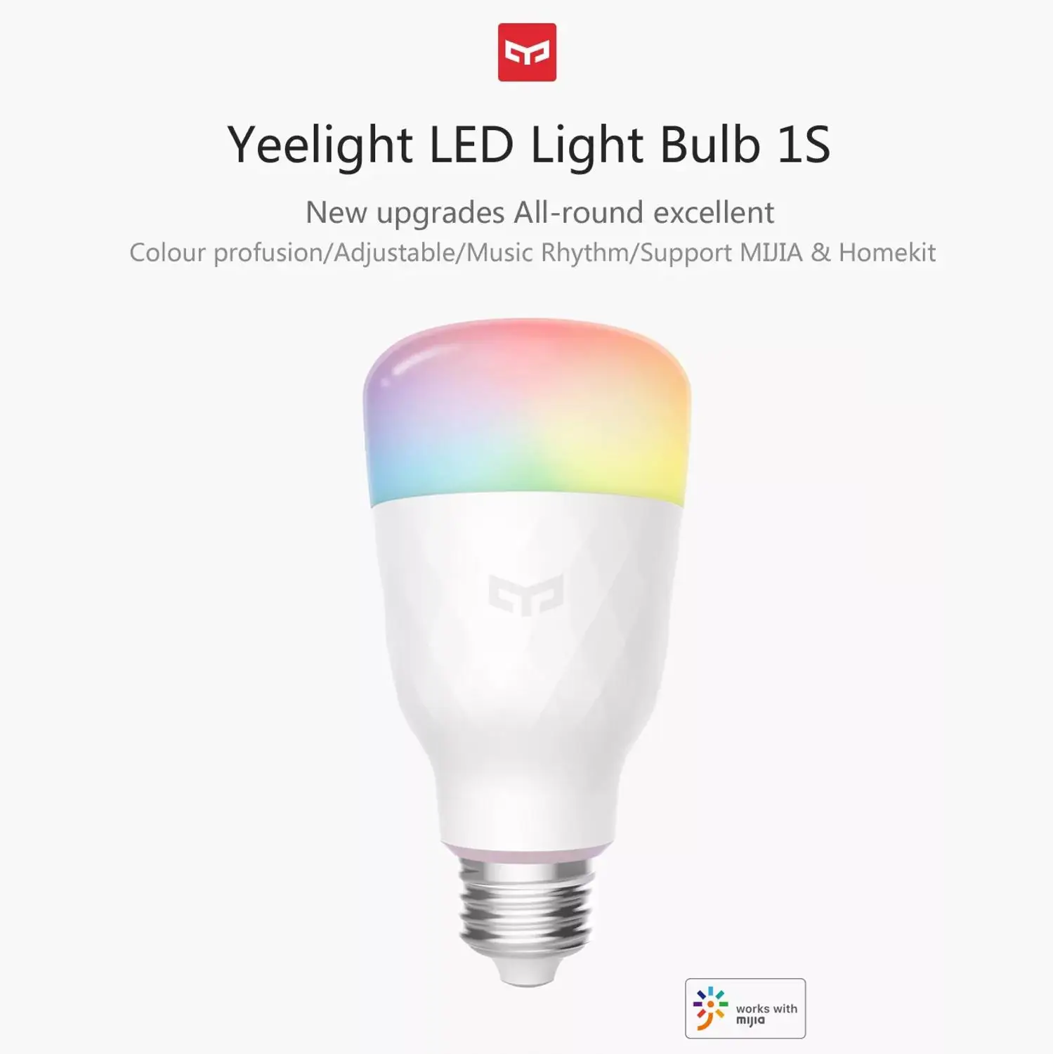 Новейший Xiao mi Yee светильник RGB светодиодный умная лампа 1S RGB E27 8,5 Вт 800 люменов умный WiFi светильник mi Home Apple Homekit пульт дистанционного управления