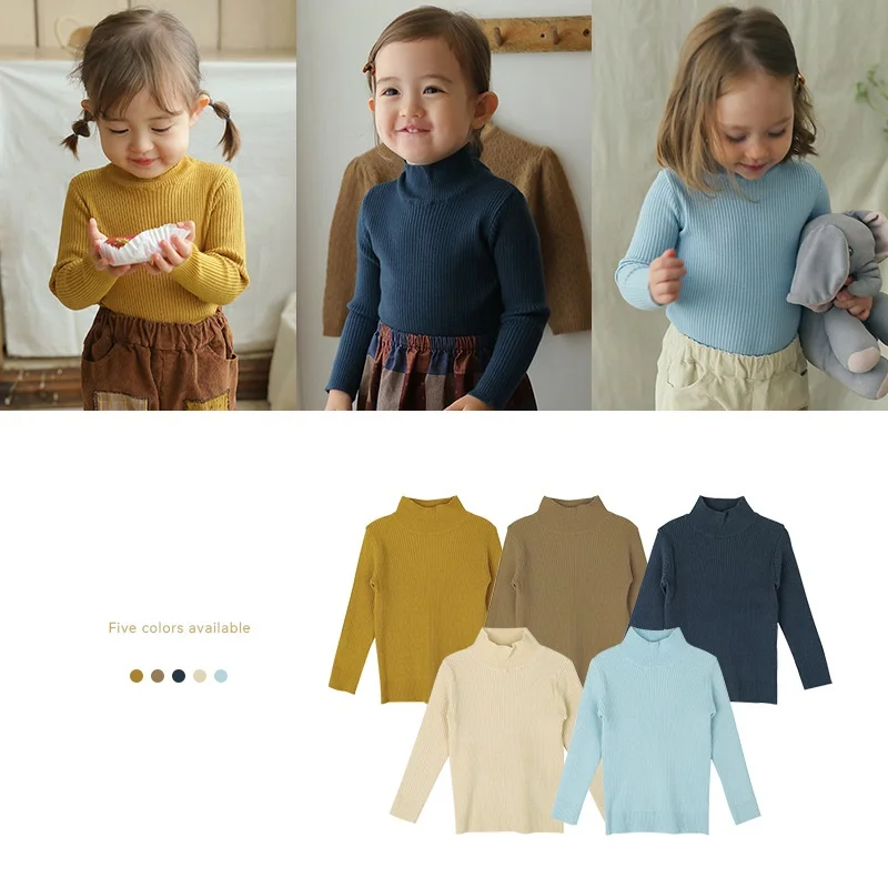 

Girls Sweater 21 Autumn And Winter New Children's Winter Turtleneck Sweater Christmas Sweater Girls Clothes Children's Clothing