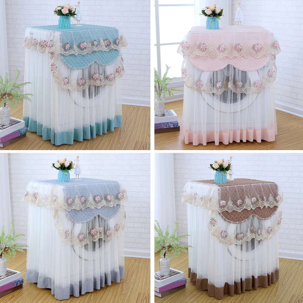 Моющиеся кружева пыли Защитная цветочный Стиль уборки дома Декор стиральная