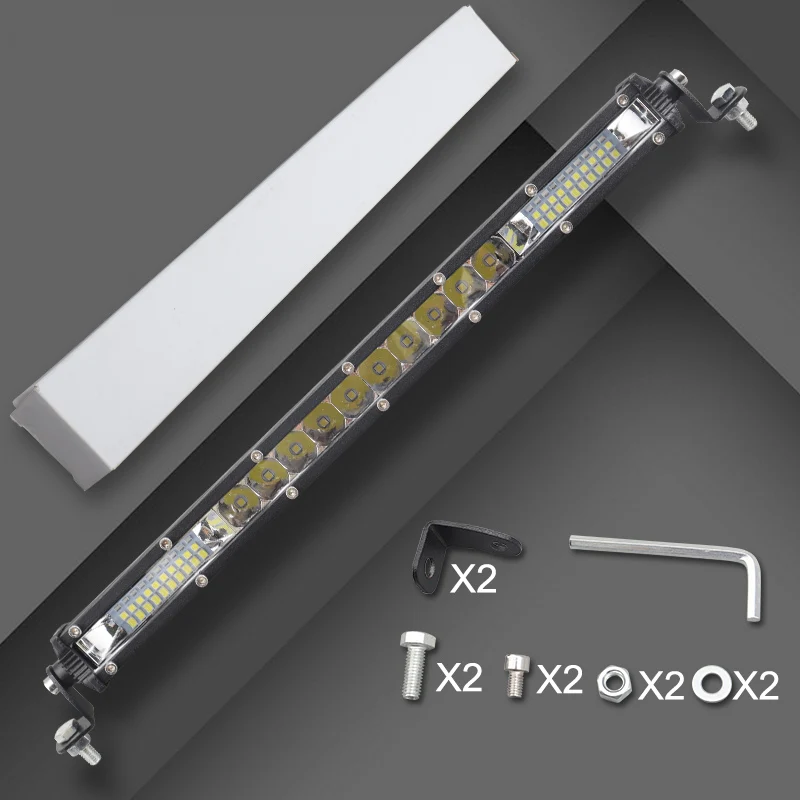 

Ledbar автомобильный светильник мини тонкий светодиодный светильник с бар Рабочая лампа Barra Led 4х4 внедорожный 12V 24V Лодочный Прицеп авто светил...