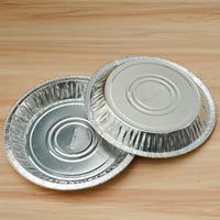 25pcs disposable foil tin trays round bbq drip pan aluminum foil pie plates recyclable pizza pan cake bread baking bbq utensils
