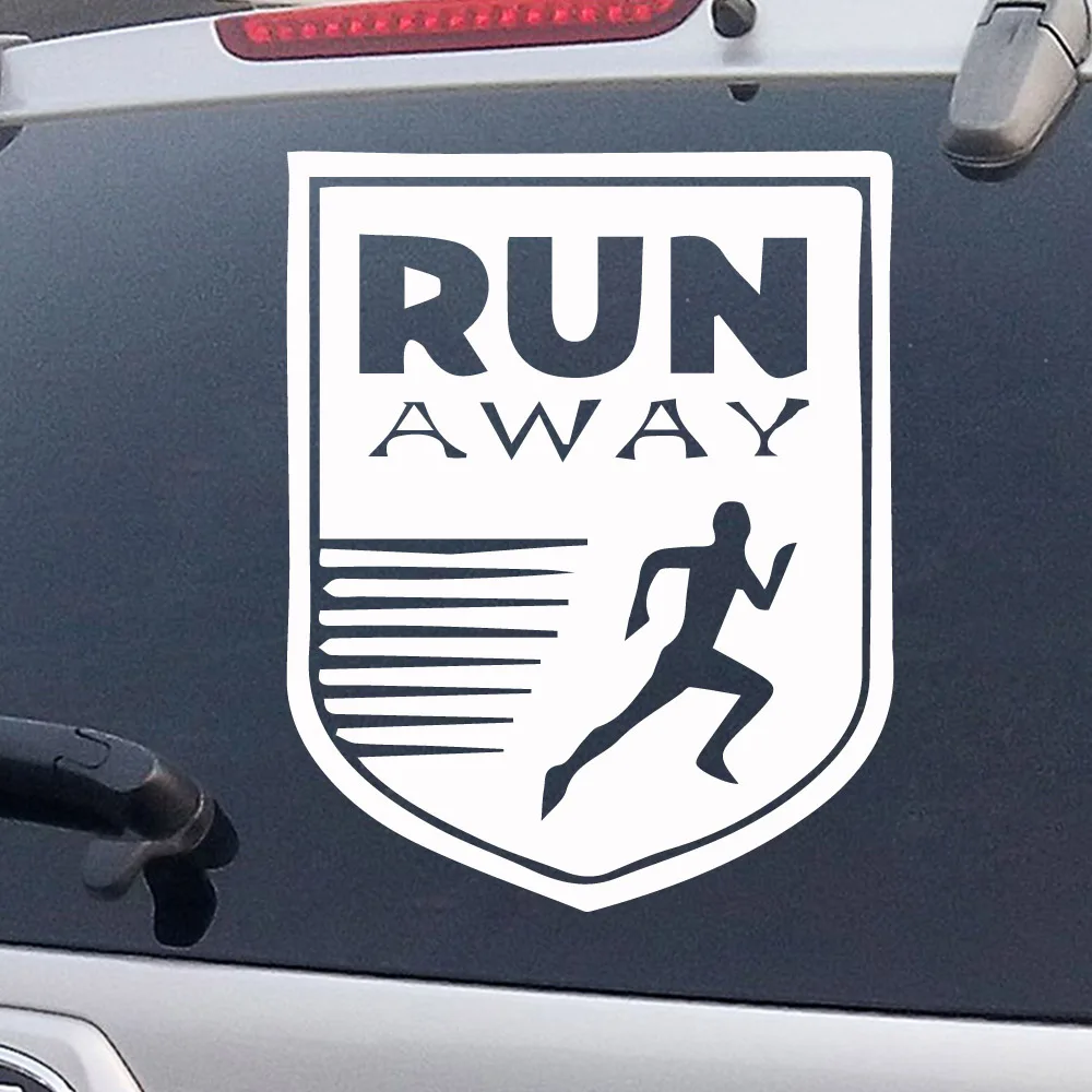 

Cute Rise And Run Stickers Voiture Car Styling Car Window Bumper Truck Decal Vinyl Waterproof Car Sticker Graphics