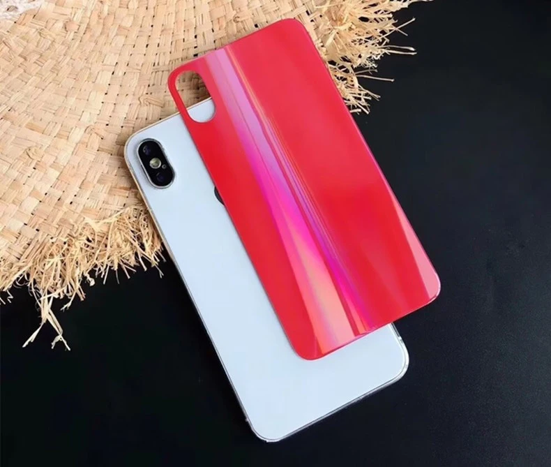 Многоцветная задняя пленка Аврора градиент для IPhone 6 6s plus 7 8 plus X XS Max XR защита экрана бликовая прозрачная пленка для телефона