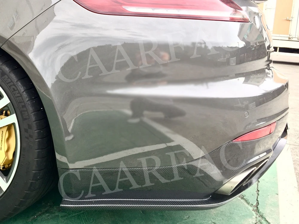 Для Panamera углеродного волокна задний бампер для губ Диффузор спойлер для Porsche Panamera 970 GTS Turbo S