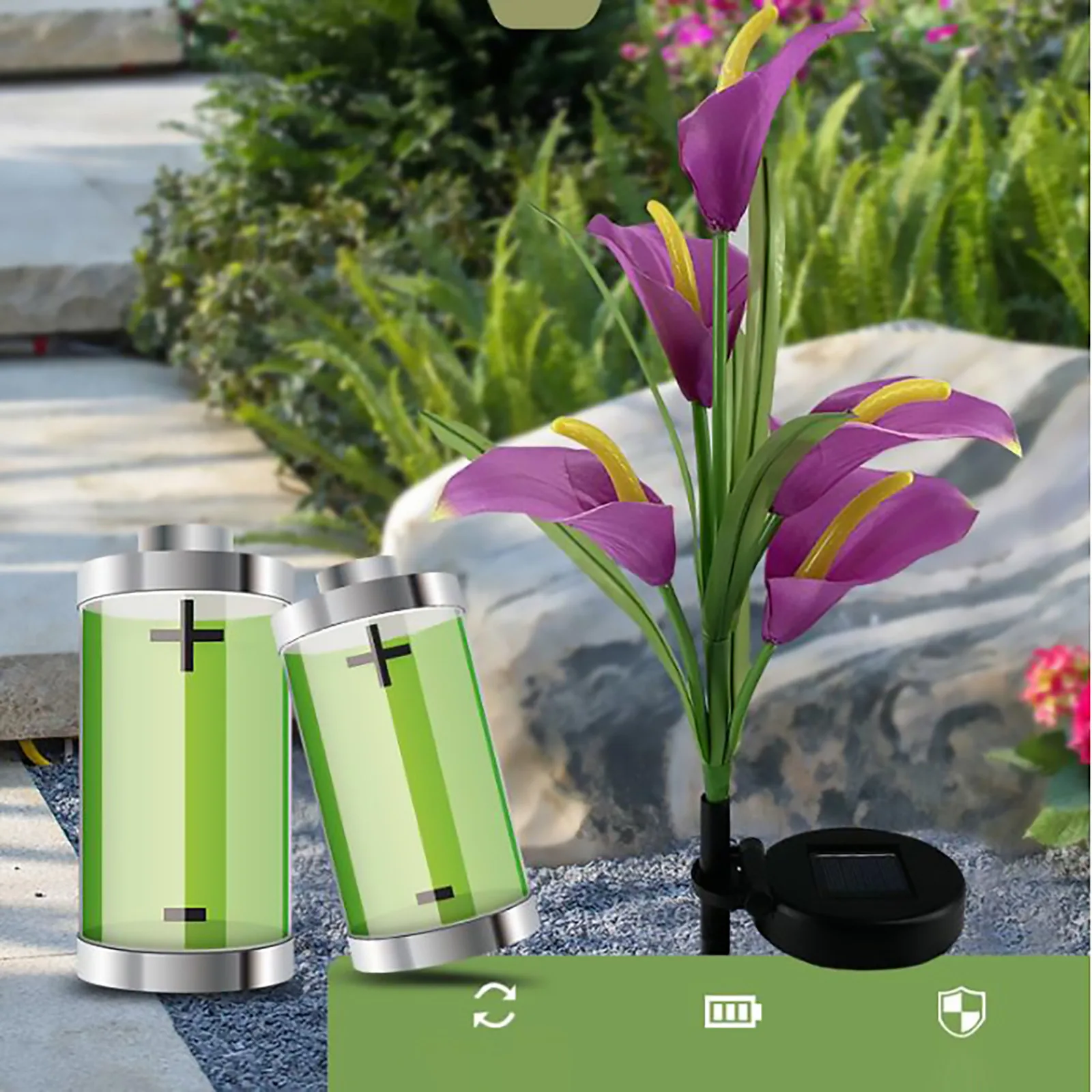 2021top домашний декор Солнечный 5LED светильник Li ly Калла садовый искусственный