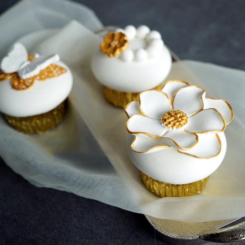 Имитация помадки кекс поддельный десерт модель золотой цвет глина торт