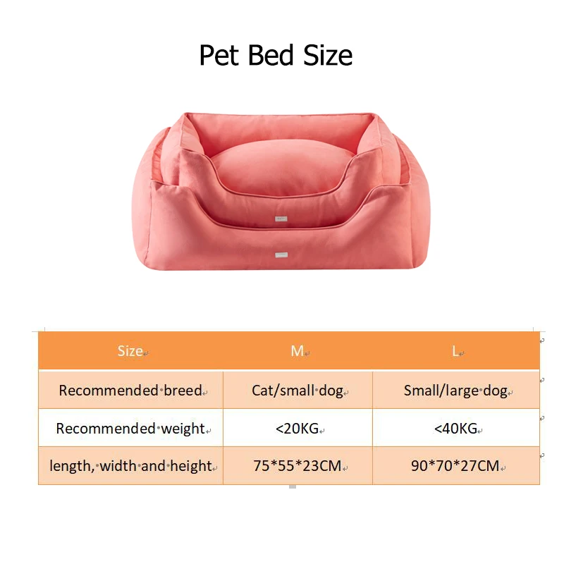 Домашняя кровать для собак UFBemo Теплые Мягкие Замшевые съемные аксессуары