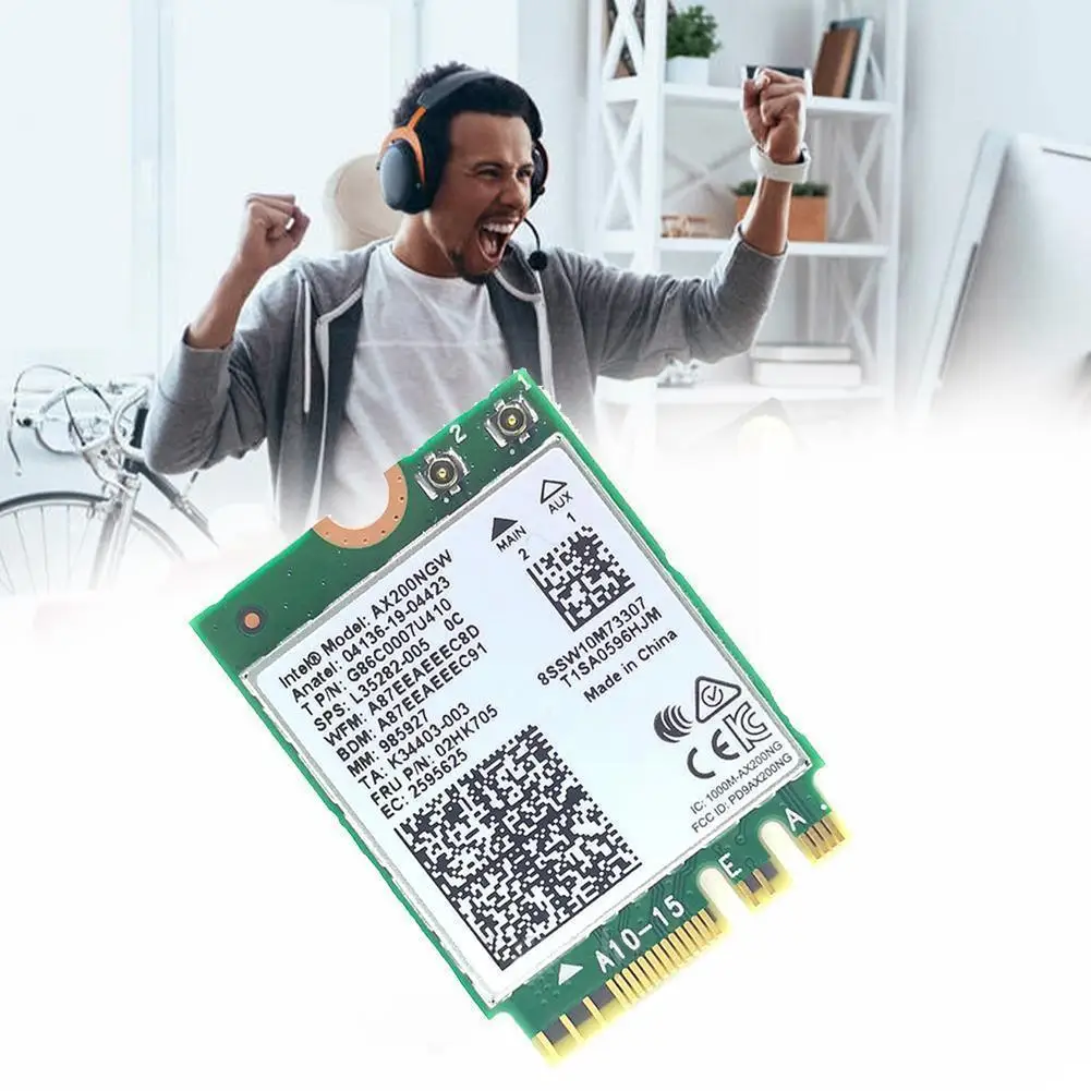 

For Intel AX200NGW WIFI6 2400M Gigabit Built-in Wireless Network 5.0 Bluetooth-compatible NGFF Card W5D1