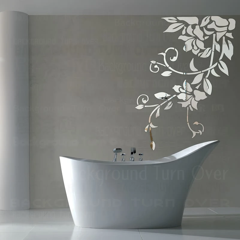 Зеркальные настенные наклейки стикер для домашнего декора украшение комнаты