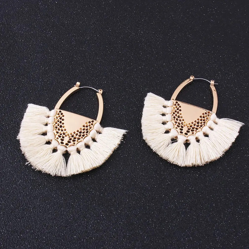 Модные серьги с кисточками в богемном стиле сплав висячие женская мода ювелирные
