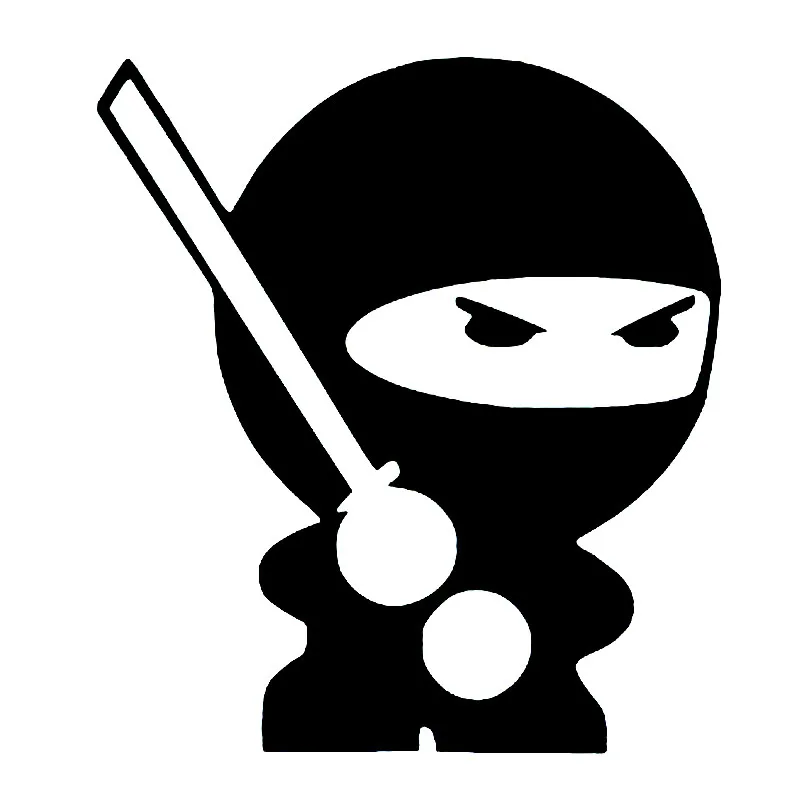 

Hot Sell Personalized Car Stickers Cartoon Funny Ninja JDM Car Window Decor Vinyl Decal Sticker Black/Silver 13cm*15cm